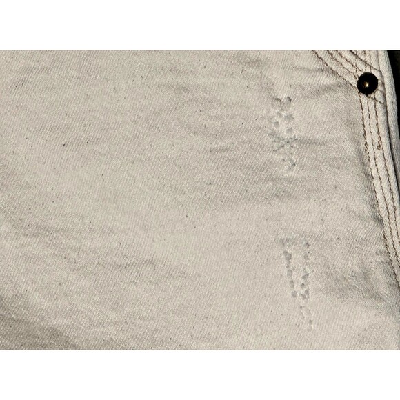UNION BAY Cream/Off-White Denim Carpenter Tab Back Utility Jean Shorts Size 1 - Picture 3 of 9